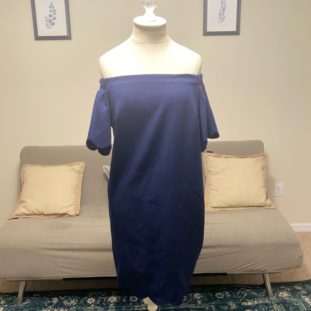 Banana Republic Off the Shoulder Scalloped Dress